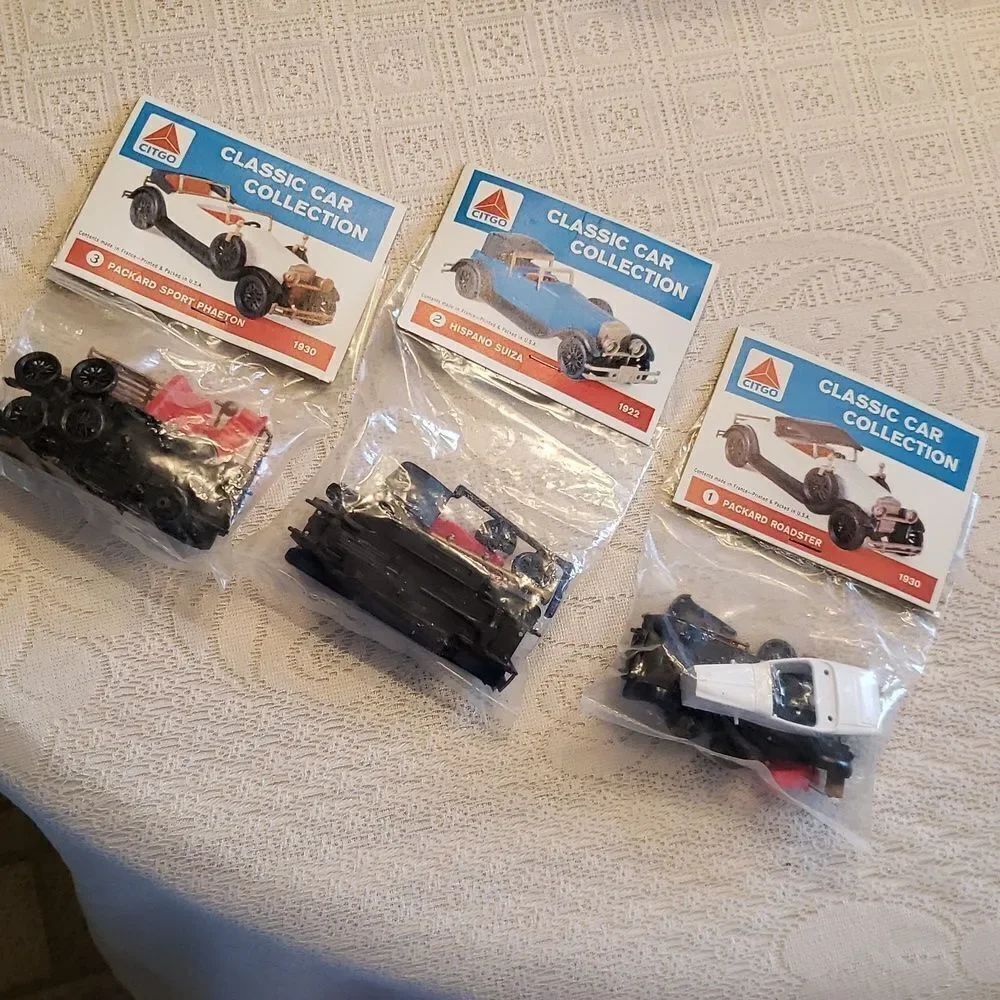 Vintage Lot of 3 Citgo Classic Car Collection Sealed Model Kits - (1960s)